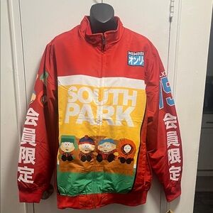 Members Only Red and Yellow South Park Windbreaker collab. 🔥🔥🔥